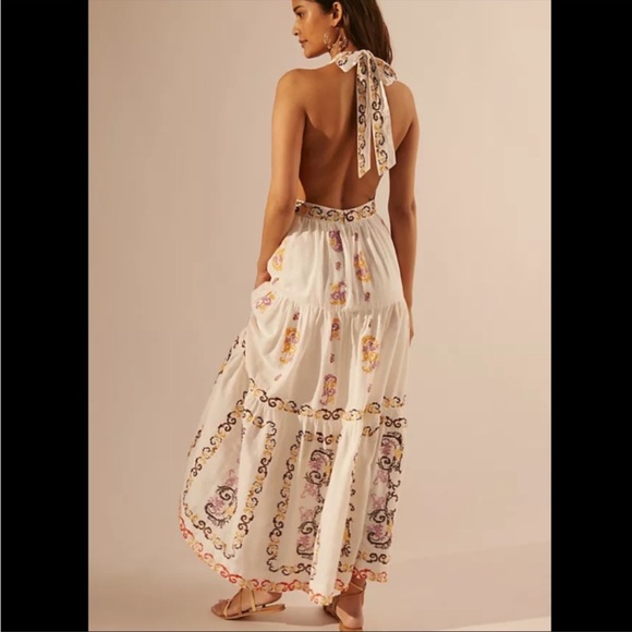 Anthropologie NWT Medallion Halter Maxi Dress
Size 8P. - Picture 2 of 16